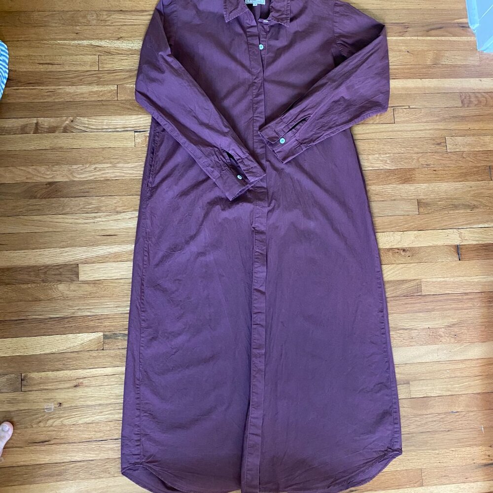 Mille Burgundy Shirt Dress View 3